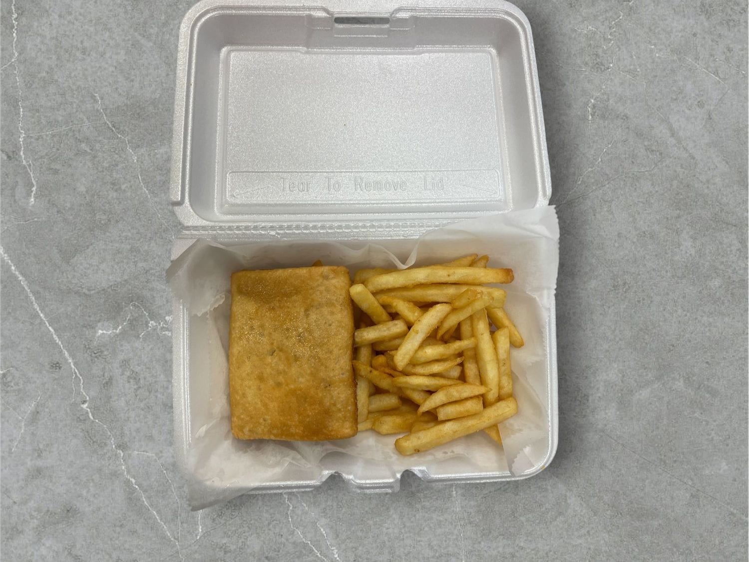 Pizza puff meal with fries at Mayo Grill